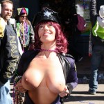 Mardi Gras - Topless flashers with large tits! 8