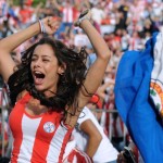 Famous Paraguay fan Lariisa Riquelme naked - Cell phone in her bra! 5