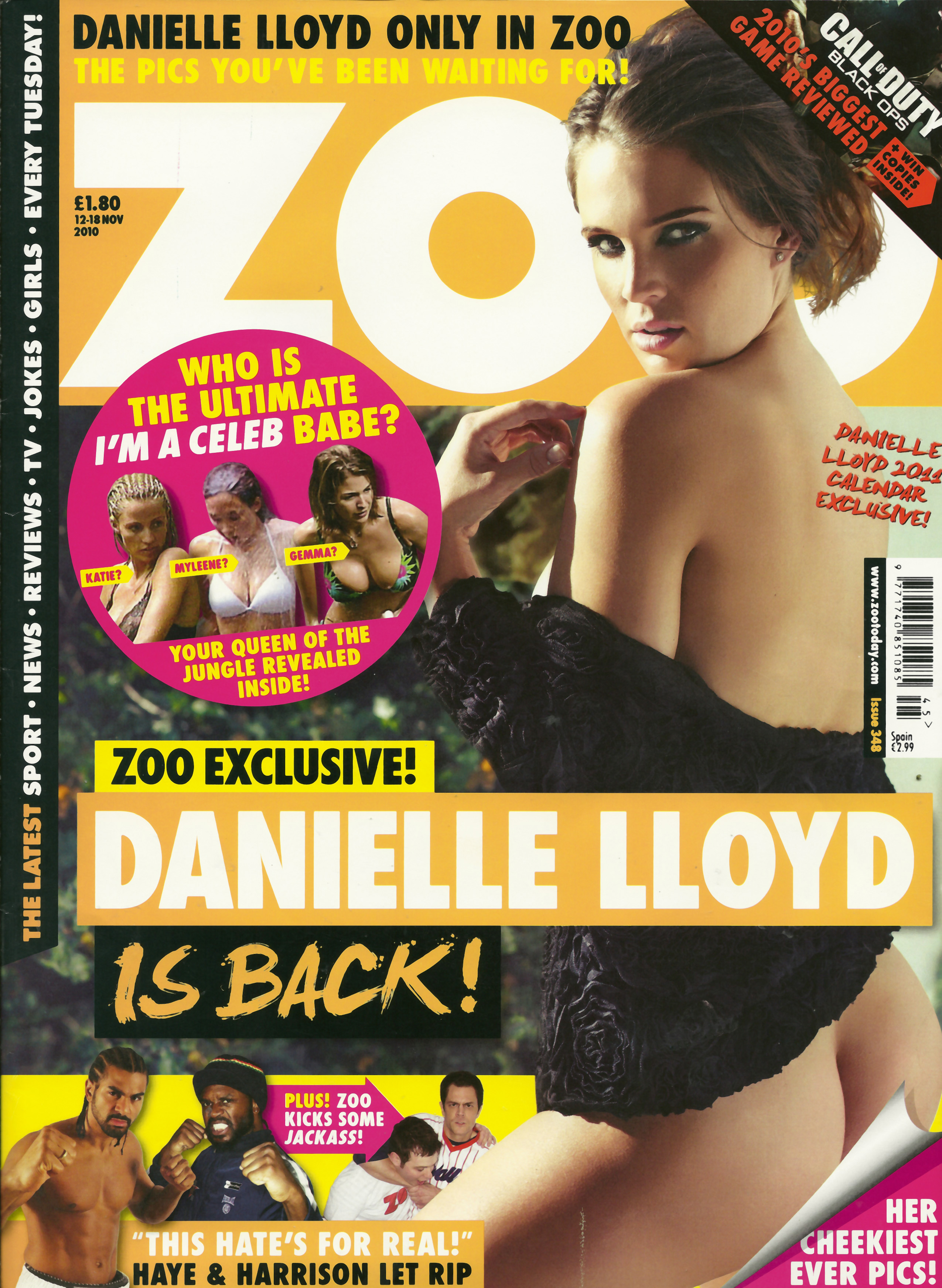 Danielle Lloyd is back in Zoo Magazine