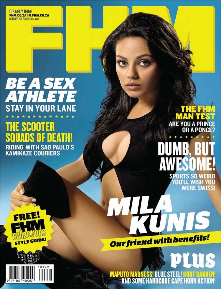 Mila Kunis looking sexy in FHM South Africa