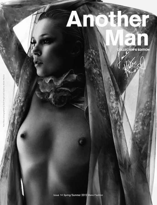 Kate Moss topless shoot for Another Man