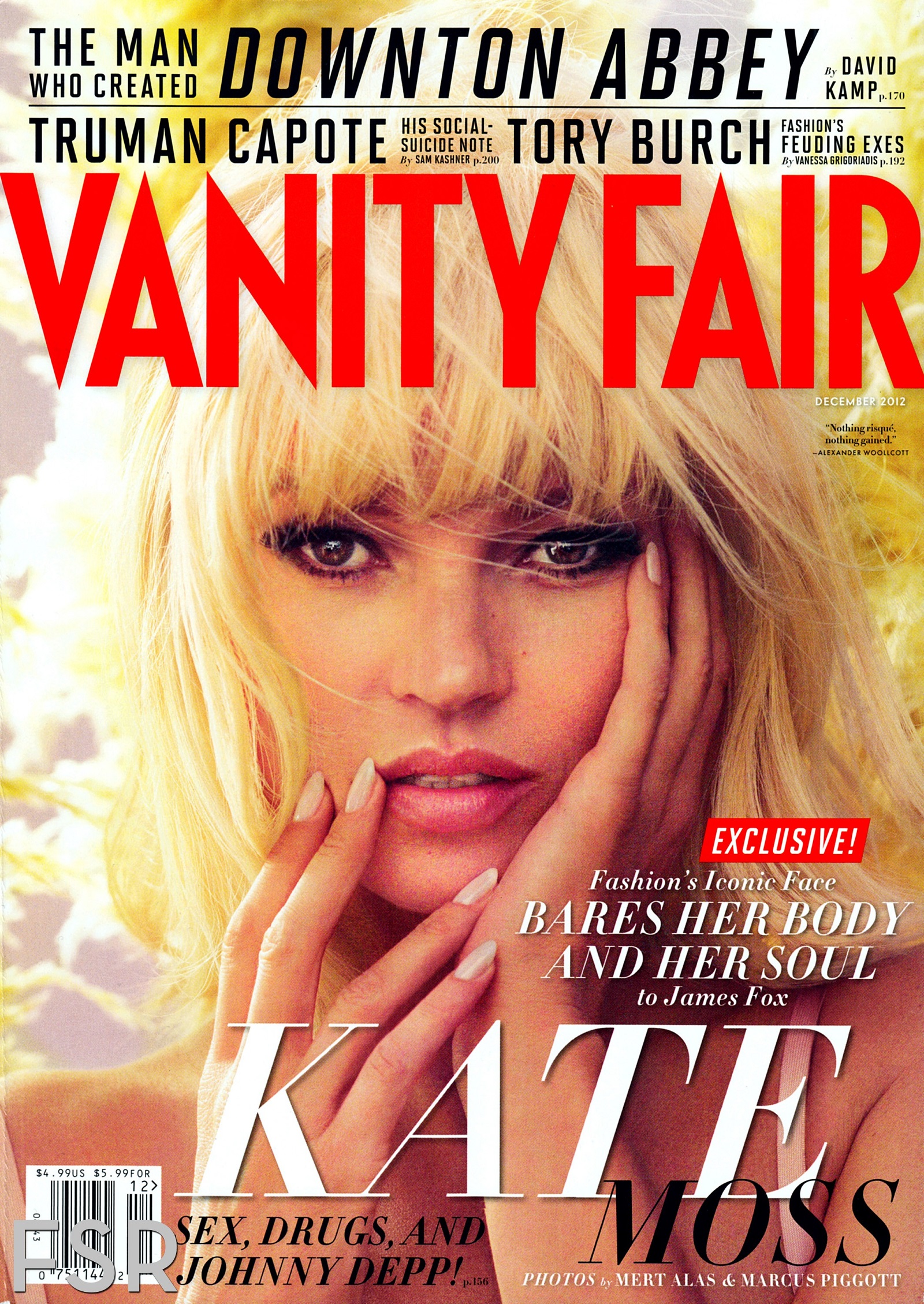 Kate Moss topless for Vanity Fair Magazine