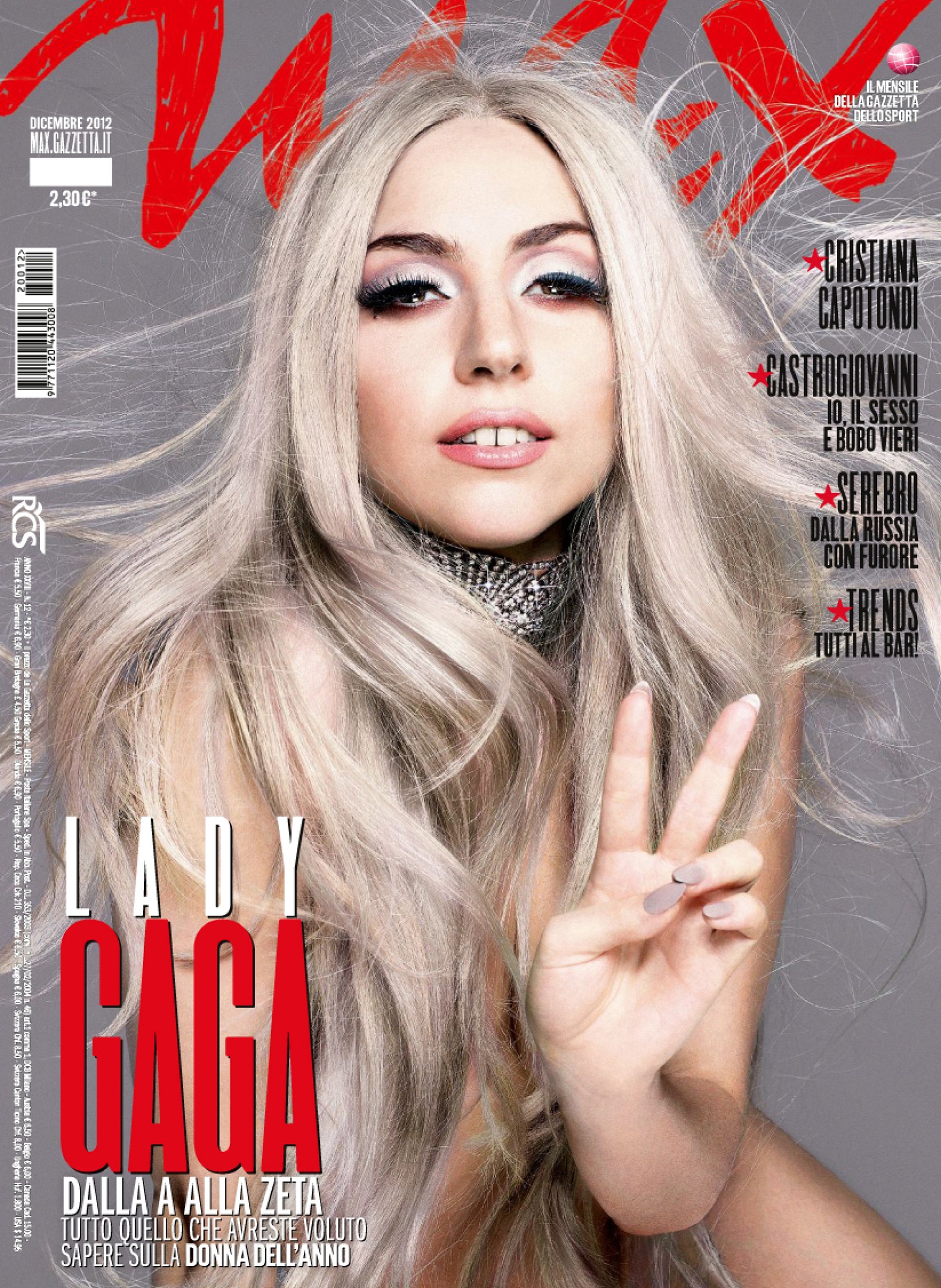 Lady Gaga topless for Max Magazine Italy
