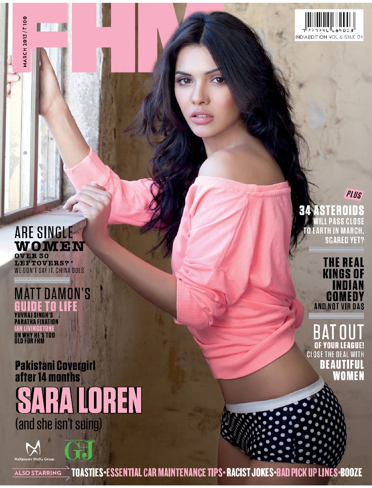 Sara Loren for FHM Magazine India