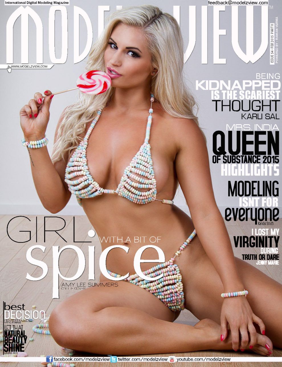 Amy Lee Summers candy bikini for Modelz View Magazine