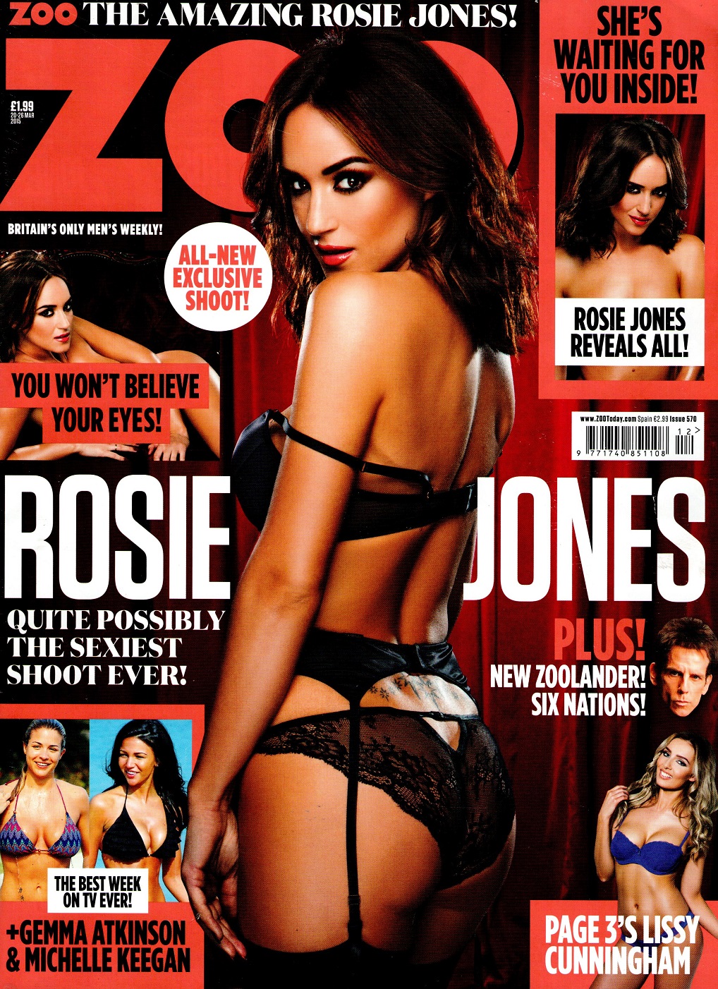Rosie Jones is “Naked” for Zoo Magazine