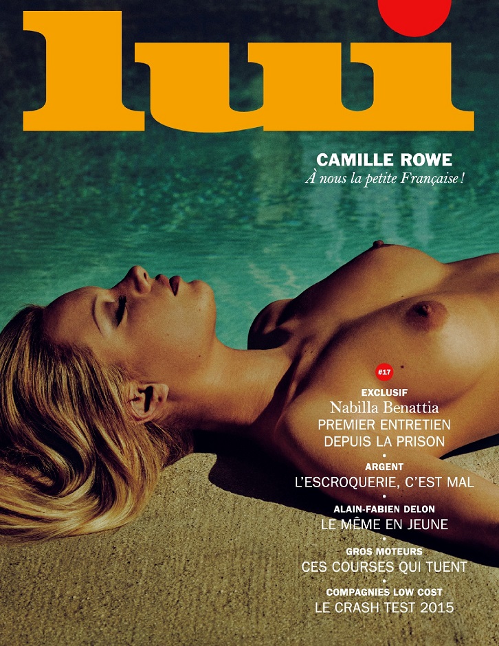 Camille Rowe desnuda en Lui Magazine