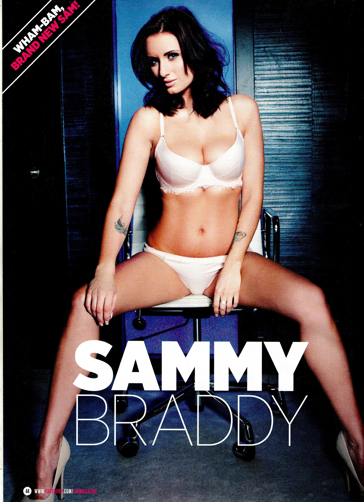Sammy Braddy topless and sexy for Zoo Magazine