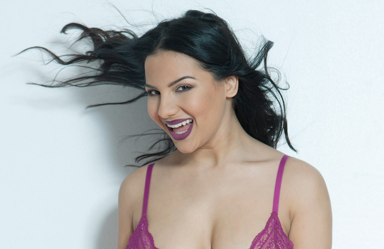 Lacey Banghard in lacey lingerie for Page 3