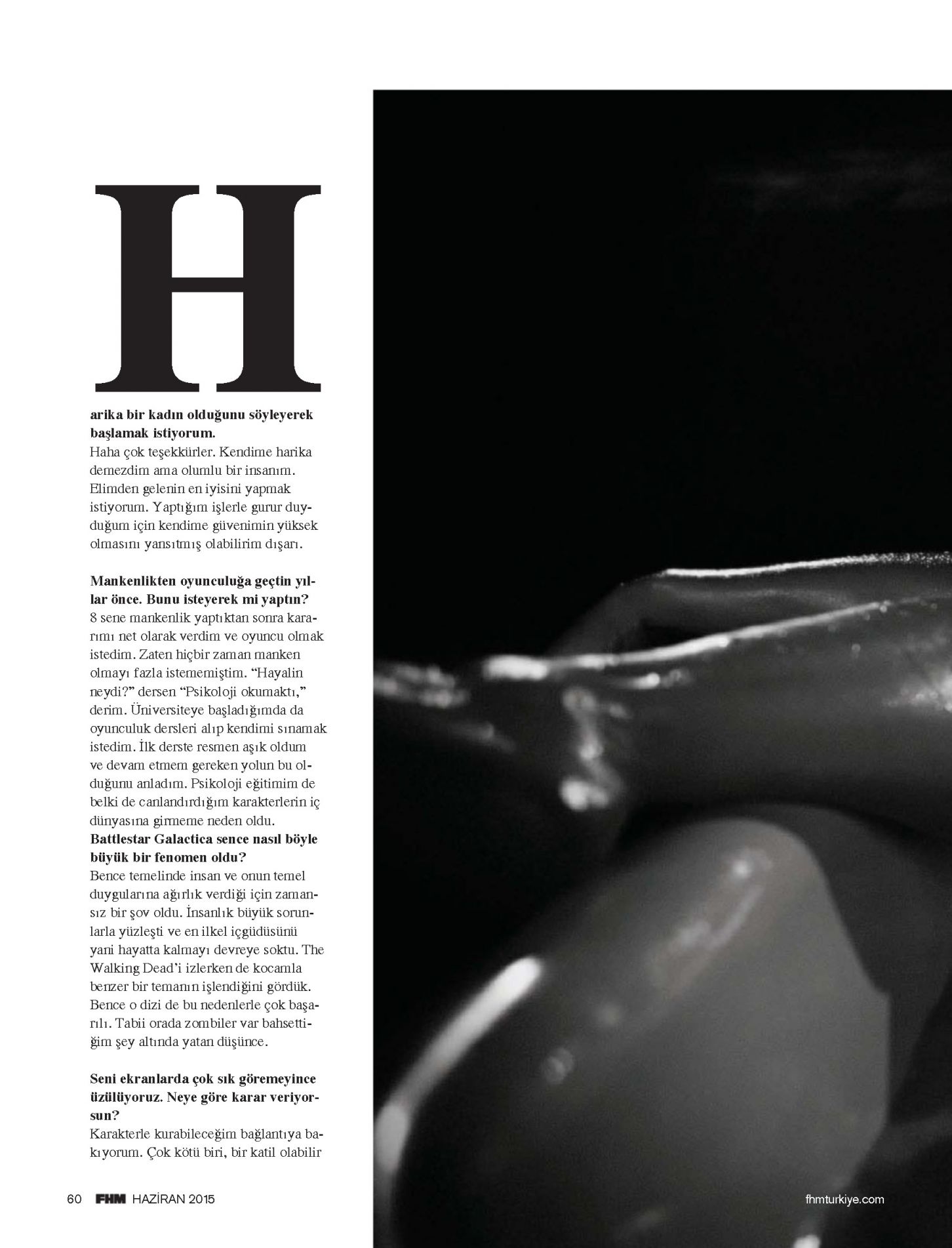 Tricia Helfer in the tub for FHM Magazine Turkey