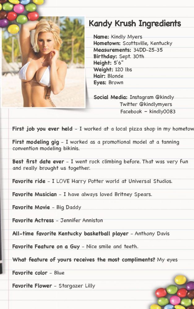 Kindly Myers sexy bikini for Kandy Magazine