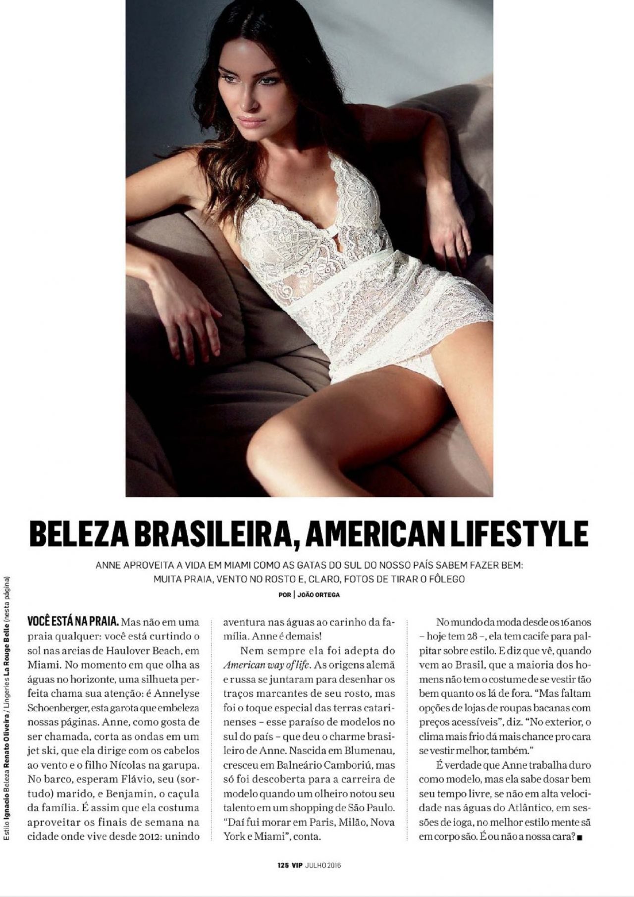 Annelyse Schoenberger for VIP Magazine Brazil