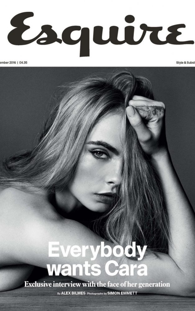Cara Delevingne stunningly sexy, and naked in Esquire Magazine