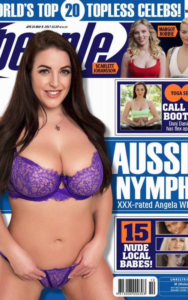 Angela White big boobs for People Magazine Australia
