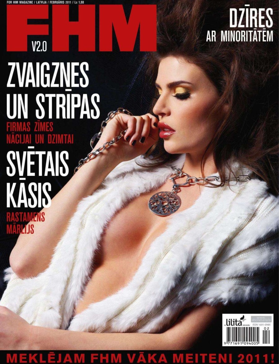 Julia Lescova in FHM Magazine