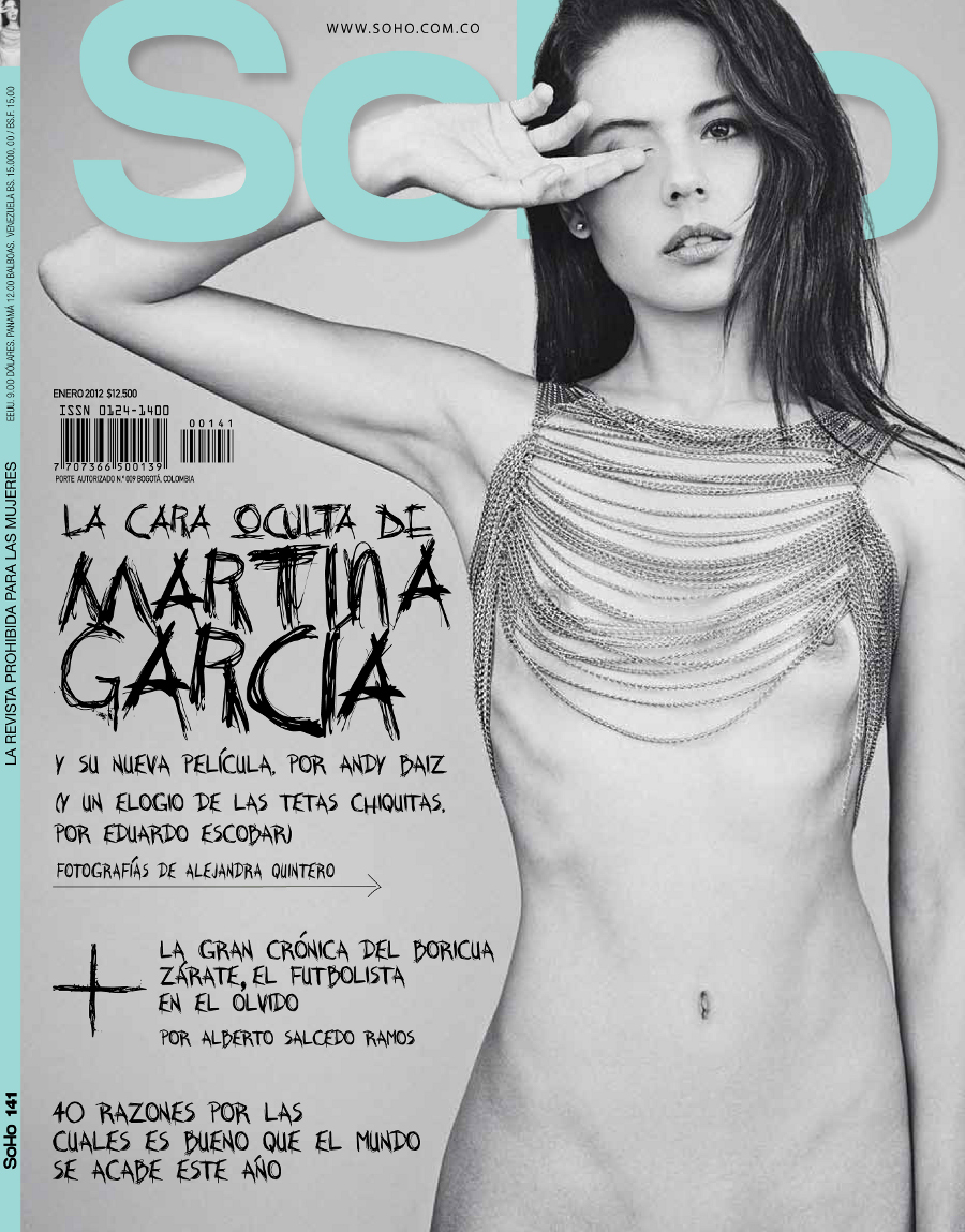 Martina Garcia nude for SoHo Magazine Colombia