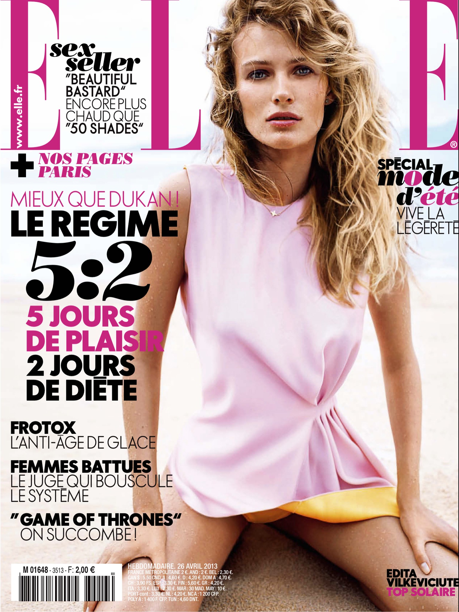 Edita Vilkeviciute for Elle Magazine France